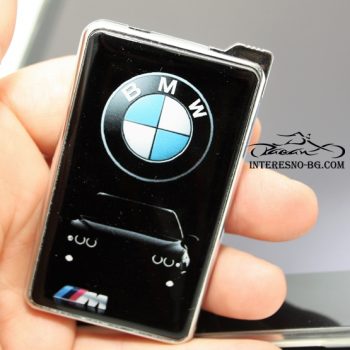 Тънка, метална, газова запалка BMW