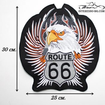 Рокерска нашивка с Орел"ROUTE 66"